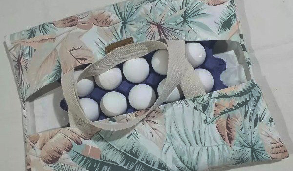 como hacer bolsa para huevos facil